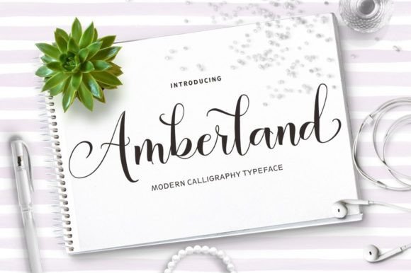 Amberland: A Modern Script Font for Editorial Design and Branding