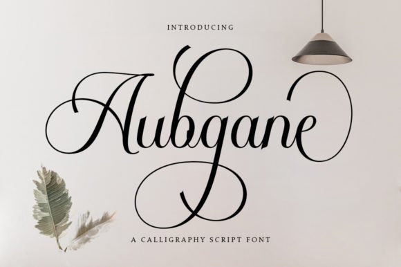 Aubgane Script Font for Elegant Brand Campaigns