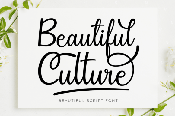 Beautiful Culture Script Font for Handmade Makers