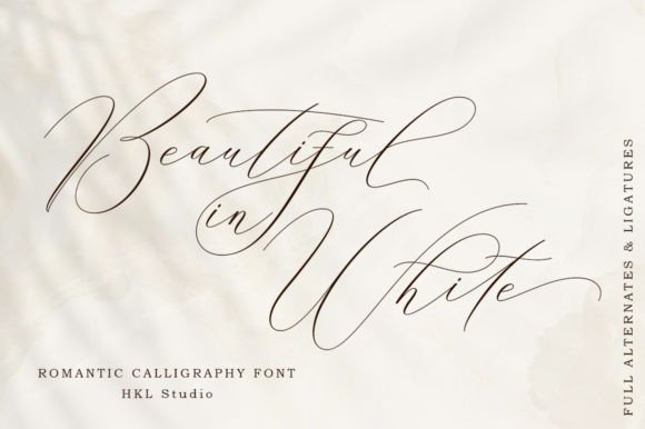 Beautiful in White: A Modern Script Font for Elegant Editorial Design