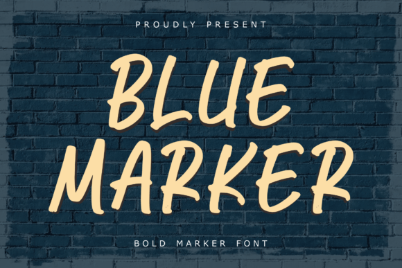 Blue Marker Font for Professional Branding and Packaging