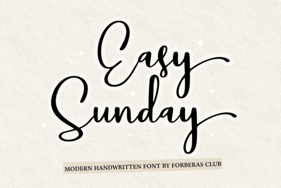 Easy Sunday Script Handwritten Font for Branding