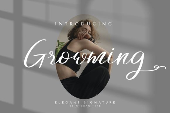 Growming: A Script Font for Modern Editorial Design
