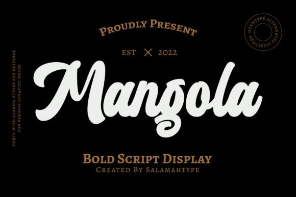 Mangola Script Handwritten Font for Makers