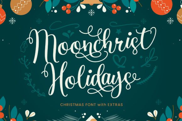 Moonchrist Holidays: A Luxe Script Handwritten Font for Elegant Design