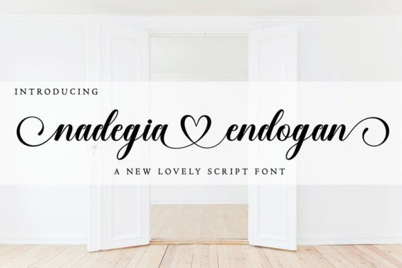 Nadegia Endogan: A Script Handwritten Font for Romantic Branding