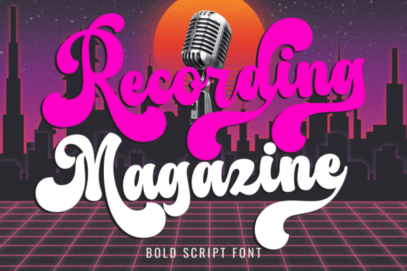 Recording Magazine: A Retro Script Font for Vintage Digital Branding