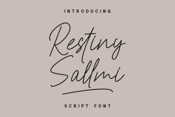 Restiny Sallmi: A Script Font for Elegant Branding and Creative Projects