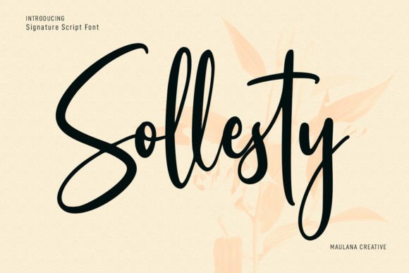 Sollesty: A Modern Signature Script Font for Editorial Design