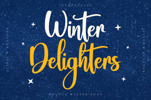 Winter Delighters: An Elegant Script Handwritten Font for Thoughtful Publishing